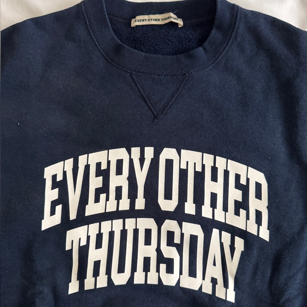 Every Other Thursday Navy Crewneck Sweatshirt